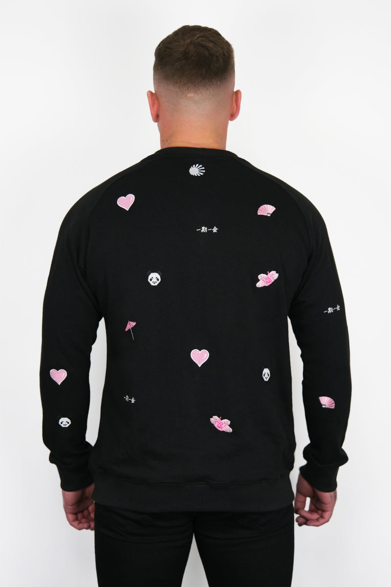 BLACK KANJI SWEATSHIRT