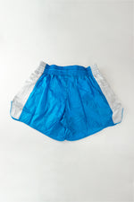 MMA BLUE KANJI FIGHT SHORTS (NO ZIPS/POCKETS)