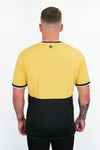 YELLOW COLOUR BLOCK T-SHIRT