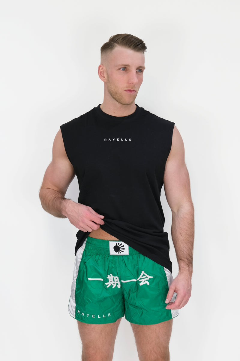 EMERALD GREEN KANJI SHORTS