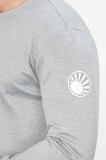 GREY MARL LONG SLEEVE KANJI JERSEY