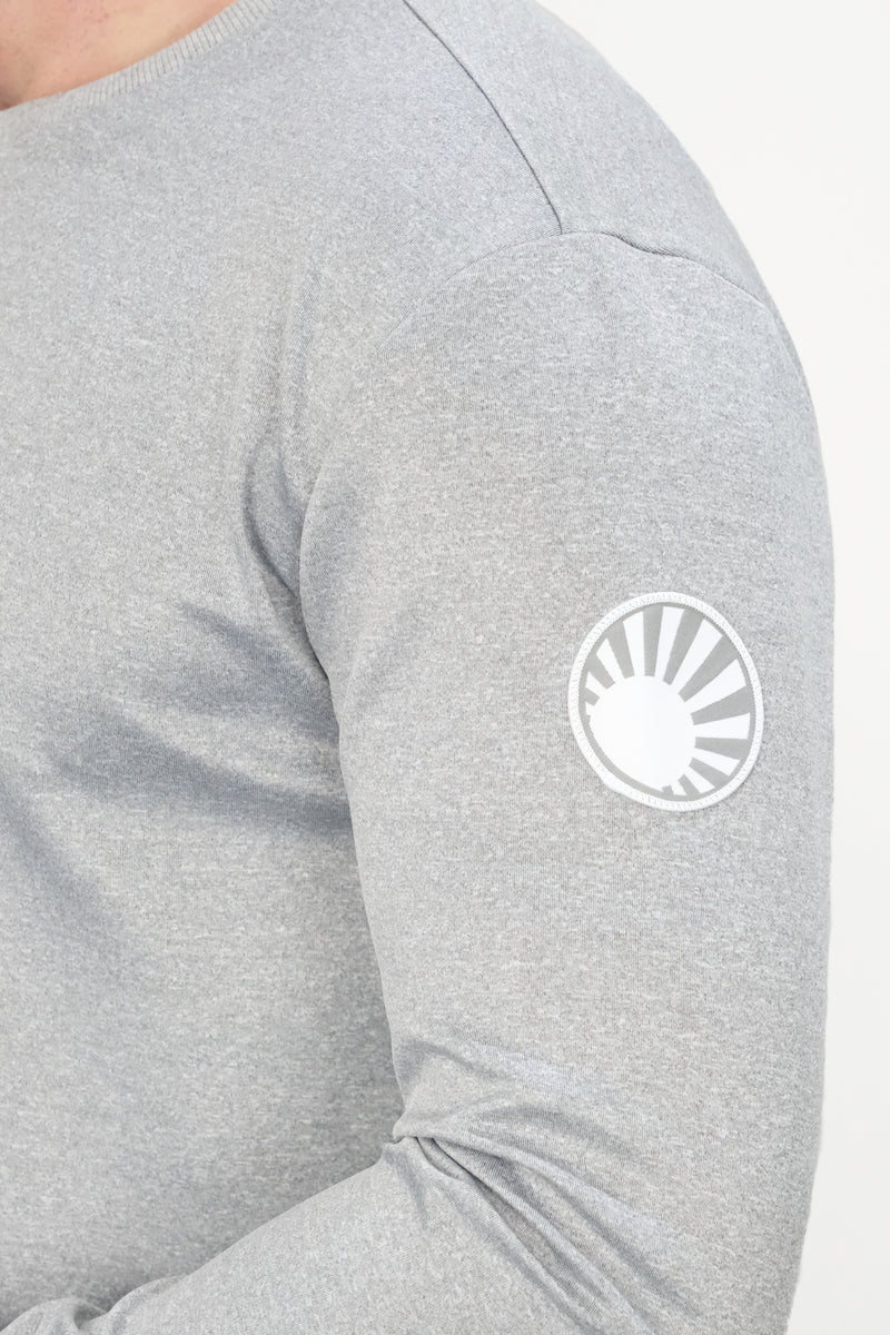 GREY MARL LONG SLEEVE KANJI JERSEY