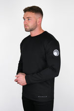 BLACK LONG SLEEVE KANJI JERSEY