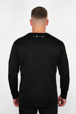 BLACK LONG SLEEVE KANJI JERSEY