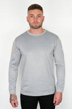 GREY MARL LONG SLEEVE KANJI JERSEY