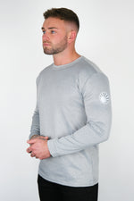 GREY MARL LONG SLEEVE KANJI JERSEY