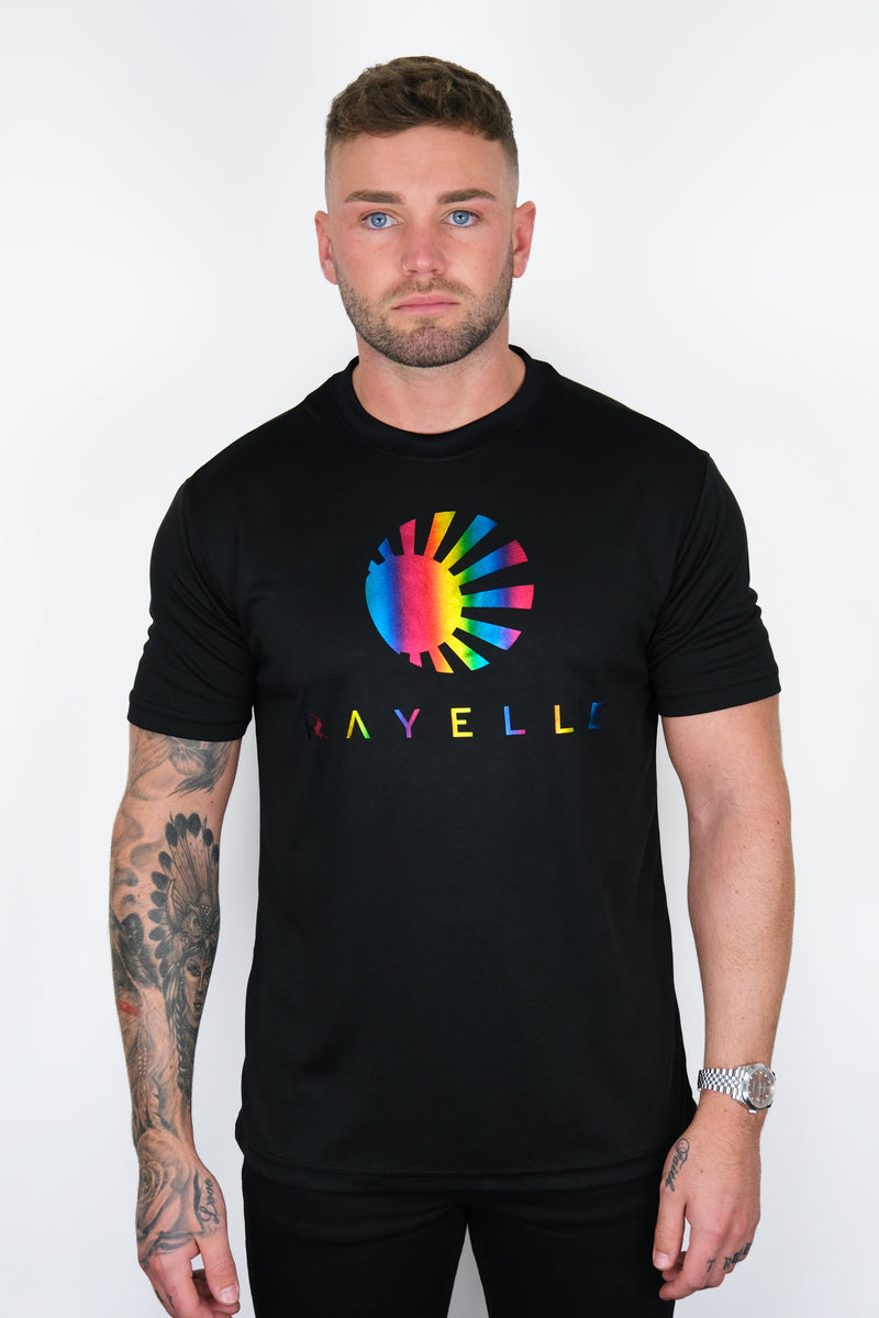 BLACK RAINBOW T-SHIRT