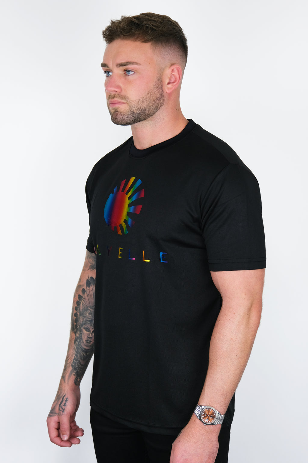 BLACK RAINBOW T-SHIRT